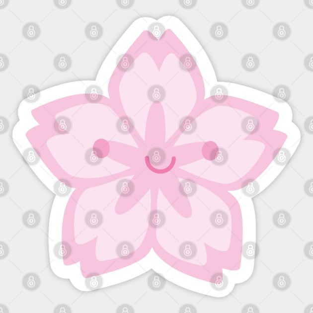 Kawaii Sakura Cherry Blossom Flower Sticker by marcelinesmith